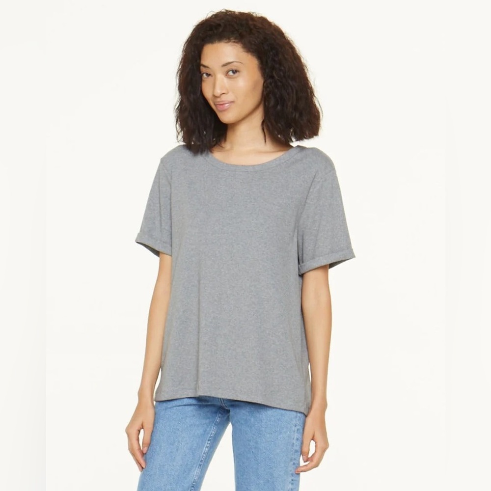 For Days Sustainable Closed Loop Fashion | No Worries Jersey Oversized Tee Grey